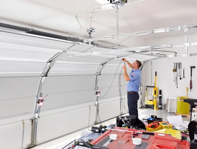 Garage door cable repair service by Compton Garage Door Repair in Compton