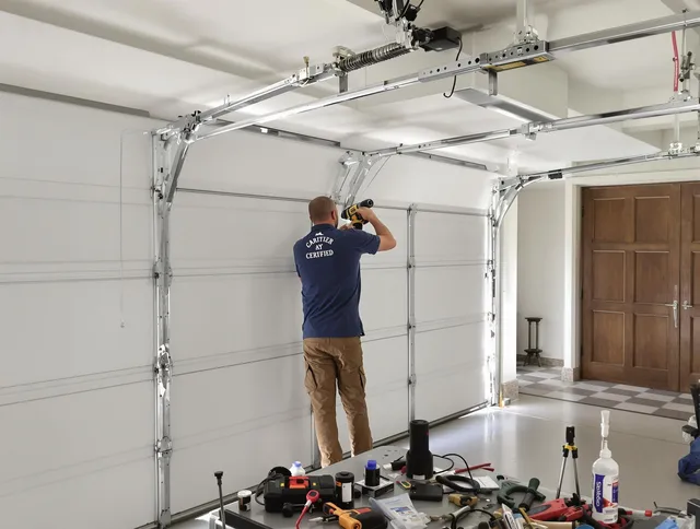 Compton Garage Door Repair certified technician performing precision garage door repair in Compton